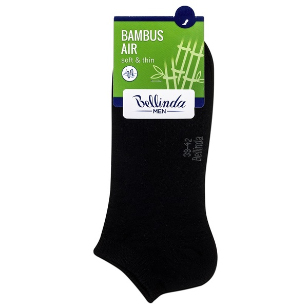 Bellinda BAMBOO AIR IN-SHOE SOCKS - Men's Short Bamboo Socks - Black